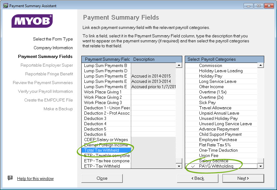 No TOTAL TAX WITHHELD on payment summaries (Australia only) Support